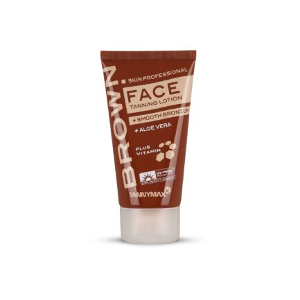 Face brown tanniing lotion with bronzers